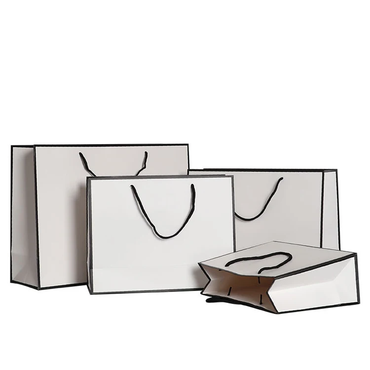 Большая черная матовая ламинированная бумага с логотипом под заказ, сумка для покупок, для магазина одежды с вашим собственным логотипом