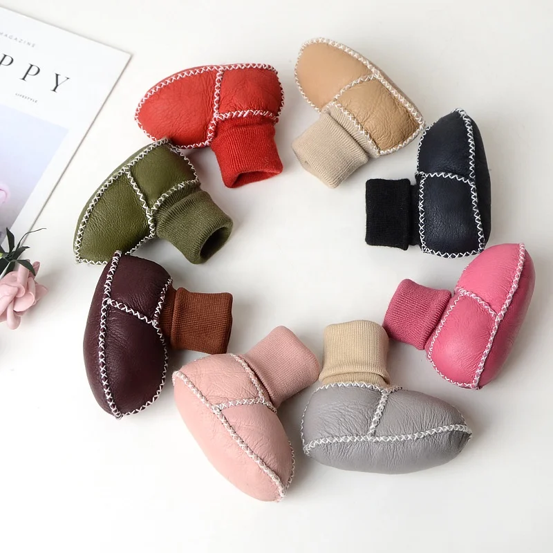 Suede Leather Baby Moccasins Handmade Tassels Soft Bottom Non Slip Baby Toddler Newborn Shoes Lace up Baby Booties Fashion Light
