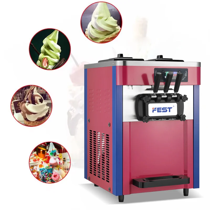 FEST Hot Sale High Quality Wholesale Commercial Ice Cream Machine 3 Flavors Soft Serve Ice Cream
