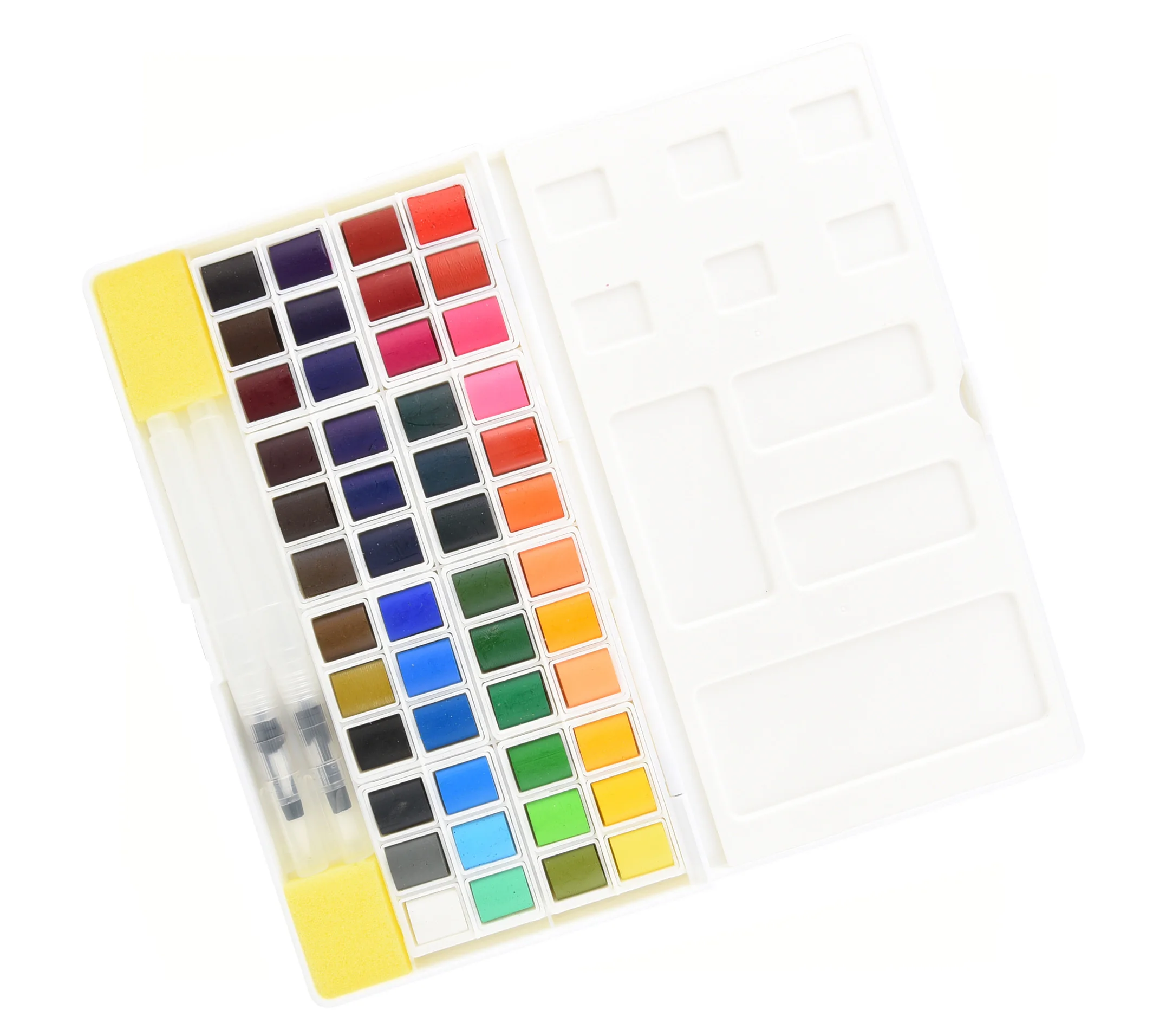 Hot sell art supplies high quality 48colors half pans oil solid watercolor paint kit