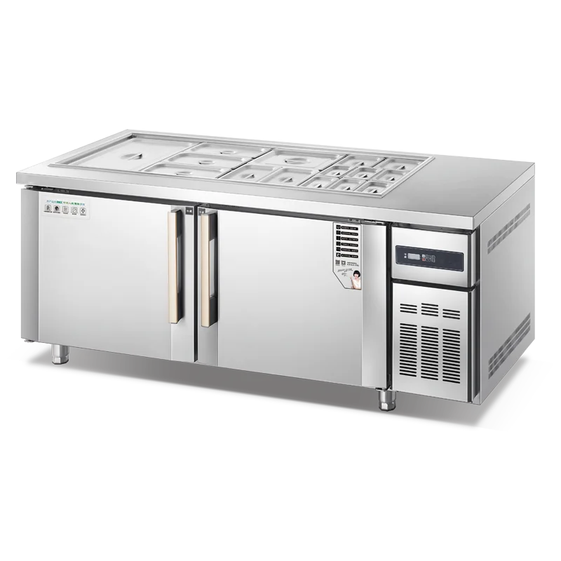 factory direct selling salad bar refrigerator fruit salad refrigerated display cabinet