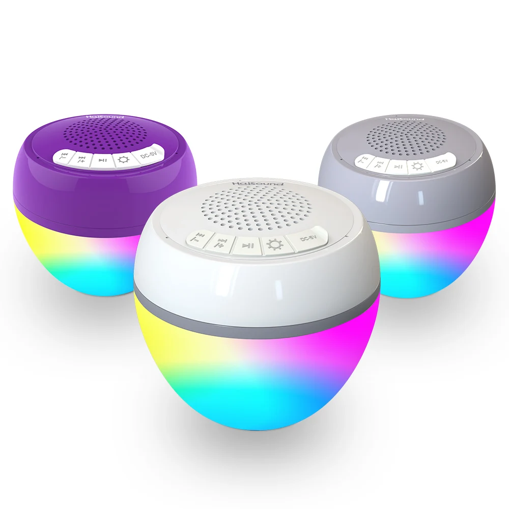 Cootway 2024 New Arrivals IP68 Waterproof Floating Speaker with LED RGB Light Show TWS Function Mini Pool Speaker