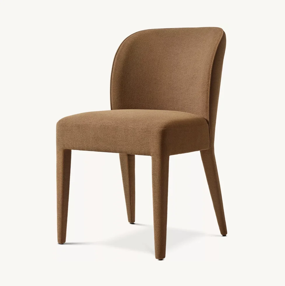 Sassanid OEM Belgian Design Tailored Elegance Fully Hand-upholstered Blair Fabric Dining Side Chair