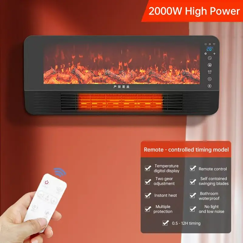 ISolfan Hot Selling Cheap Product Small Wall Mounted Dual-purpose Circular Induction Electric Fan Heater for Home and Office
