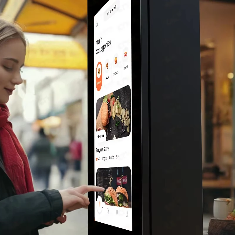 Outdoor LCD Touchscreen for Commercial Self-Ordering outdoor LCD display