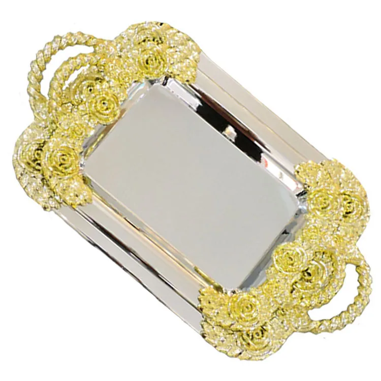 
Best selling tableware metal plate stainless steel multi sizes serving tray steel food fruit tray for hotel wedding party 