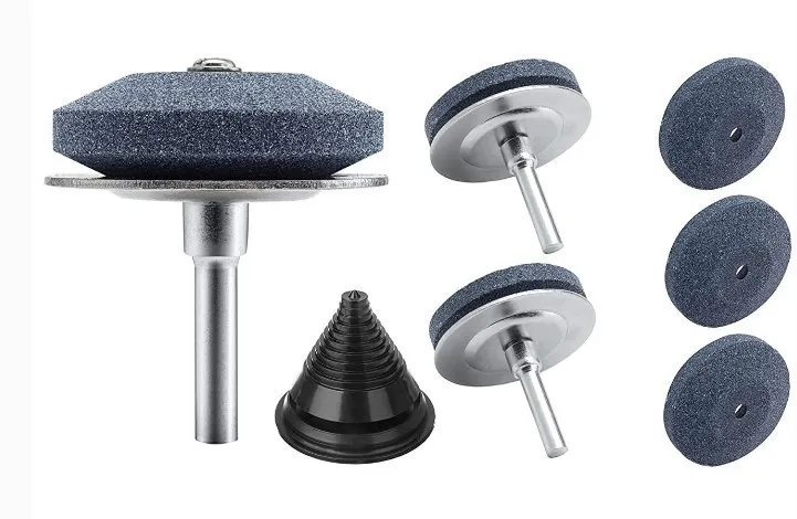 10 Lawn Mower Sharpener Whetstone Lawnmower Blade Sharpener Grinding Universal Grinding Drill Tool Garden tools