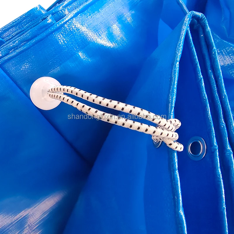 China Heavy Duty Factory Customized Double Waterproof Pe Tarpaulin Large Plastic Canvas Eyelet Pe Tarpaulins