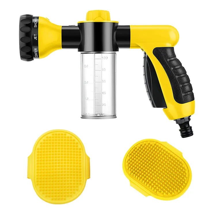 Hair Remover Equipment Pet Grooming High Pressure Nozzle Water Gun Dog Shampoo Massage Bath Brush Set