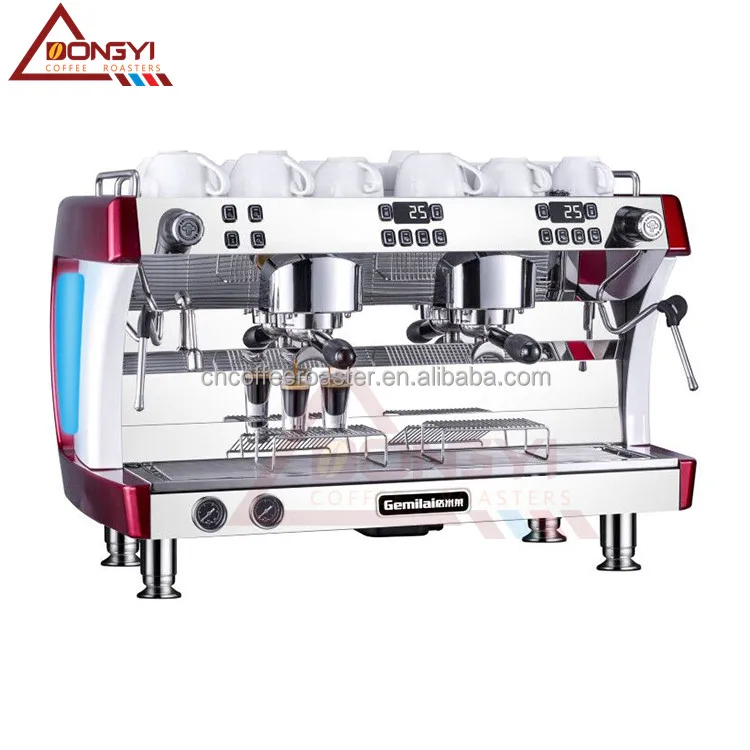 Professional Coffee Machine Italian Coffee Maker Dongyi Two Groups Semi-Automatic Commercial Coffee Espresso Machine