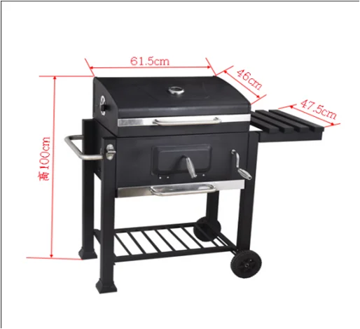 Portable Outdoor Garden Folding BBQ Charcoal Grills Trolley Party Picnic BBQ Smoker Grills High Quality Easy Assemble