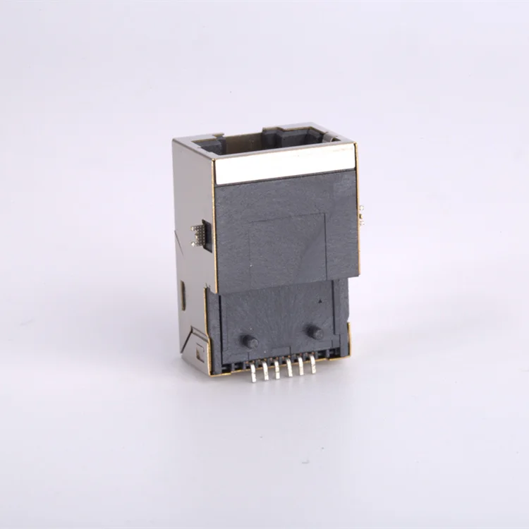 8P8C rj45 модульный Средний Монтажный таб-собственный Rj45 Pcb трансформатор экранированный разъем поверхностного