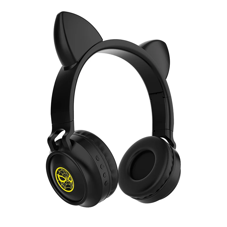 Factory Hot Sales LED Cat Ears Headset Gaming Cute Style Live Noise Cancelling Wireless Headset Earphones