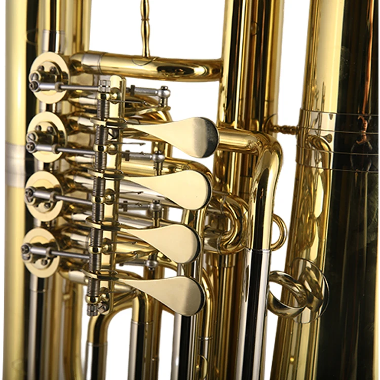 High quality customized professional Bb tone brass junior tuba with 4 rotary valves