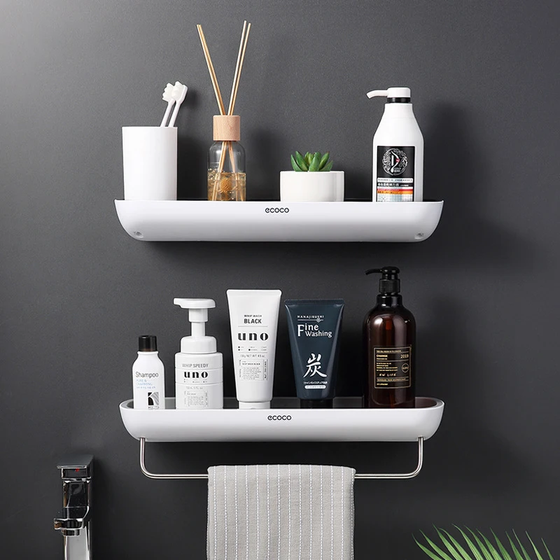 
Kitchen Toilet Shelving Home Multipurpose Storage Shelf Rack For Bathroom With Towel Bar 