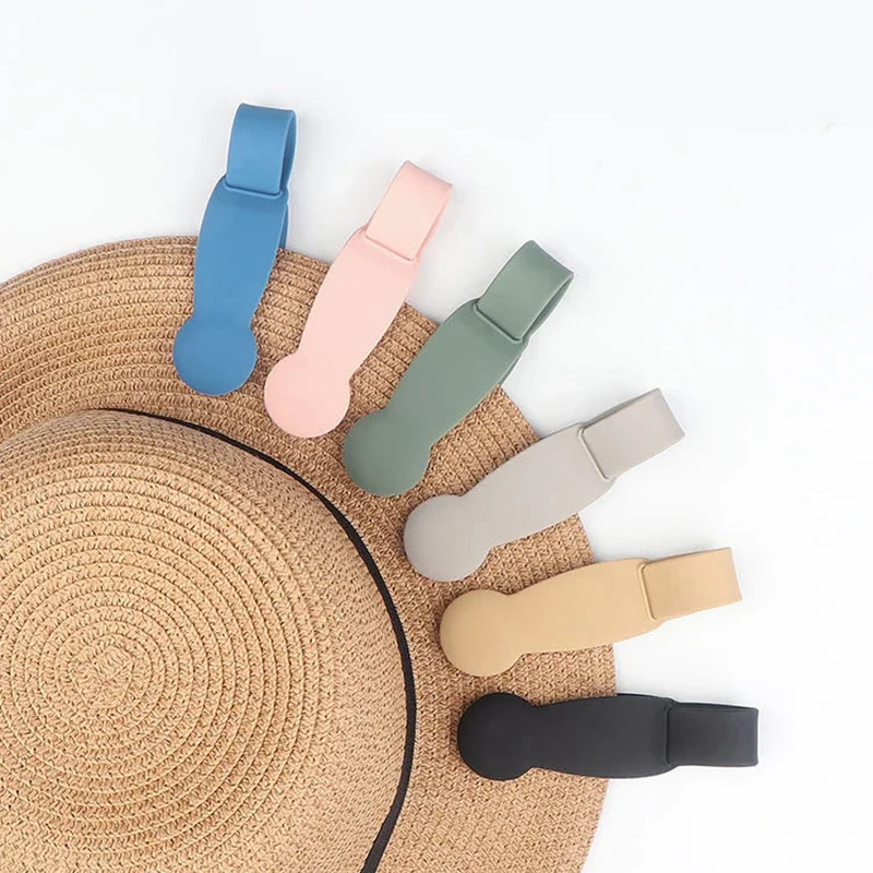 Portable Silicone Magnetic Hat Clip Cap Magnet Hat Holder with Magnetic Carry Clip Travel Bag Hook for Beach Luggage Bag Storage
