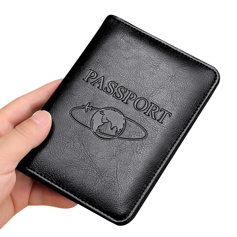 Amazon Hot Sale 2021 Wholesale Custom Certificate Card Leather Cover Passport and Vaccine Card Holder Stock Fast Shipping