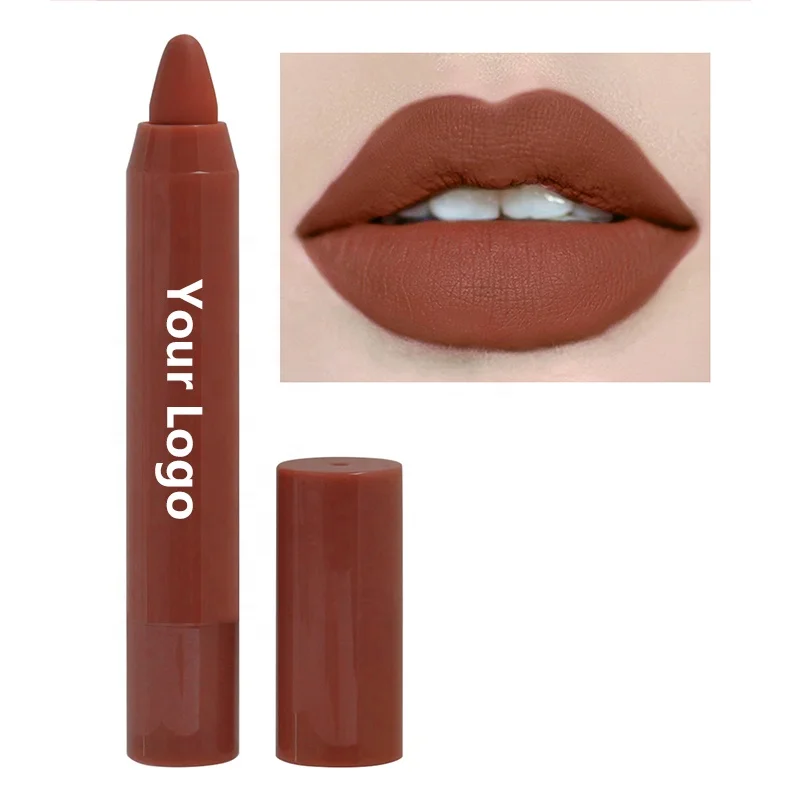 Горячая распродажа! 12 видов цветов матовая губная помада ручка увлажняющий матирующий карандаш губная помада, защита от воды, Длительное Действие, бархатная губная помада карандаш метка частного назначения