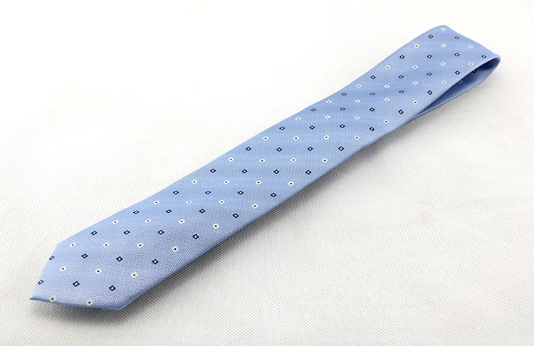 Simple Design Polyester Ties Custom Dots Pattern Men Business Neckties