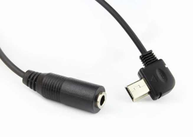2020 черный цвет Mini USB на 3 5 мм микрофон адаптер кабель для передачи данных провод GoPro Hero + 4 спортивной цифровой