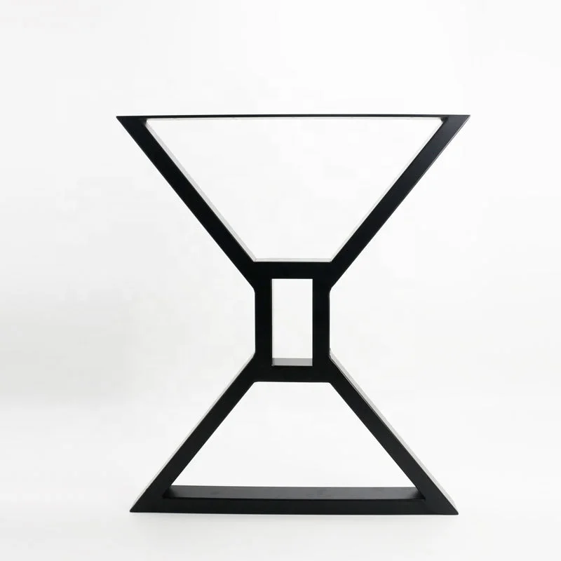 Furniture hardware office table leg  hotel design black iron metal table leg
