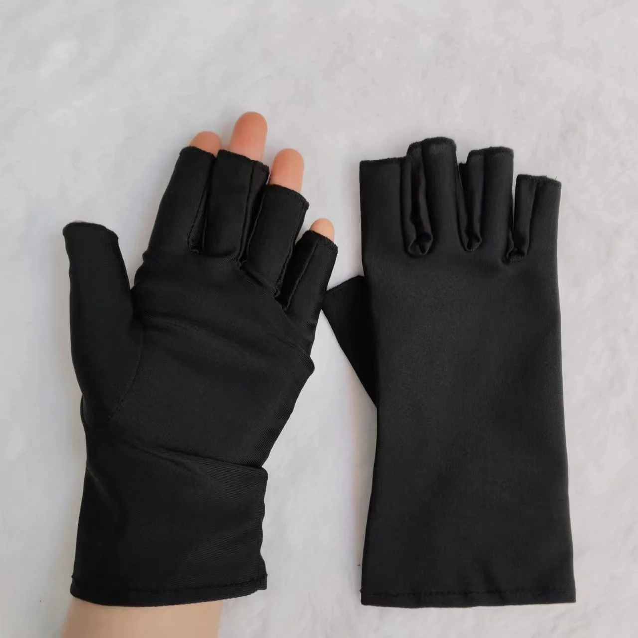 Half Finger Gloves For Manicure Supplies Anti UV Radiation Protection Gloves Protector For Nail Gel UV LED Lamp Tool