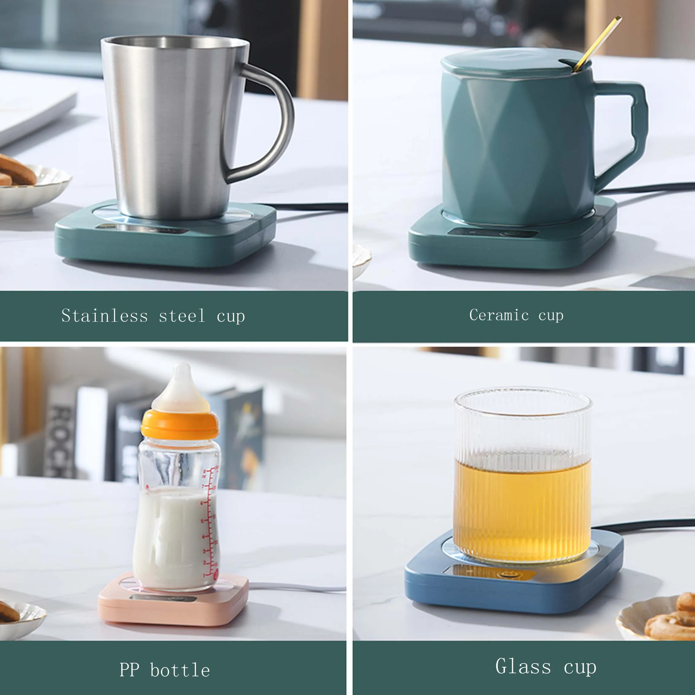 New electric heating smart coffee self-heating heater temperature control thermos cup set cup baby milk heater thermostat