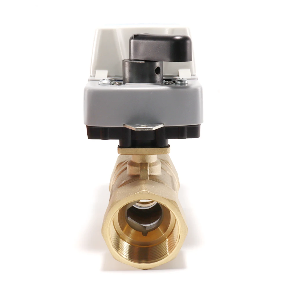 Lefoo Lfz-dq Water Gas Small Brass Automatic Control Electrical Regulating Ball Valve For Air Conditioning