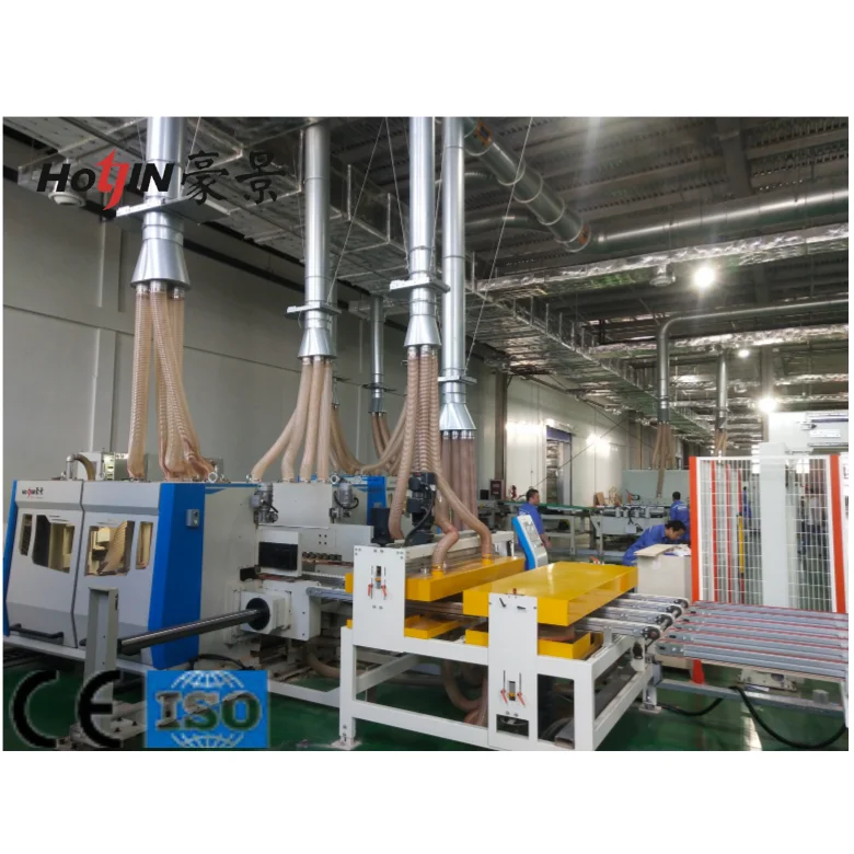 Engineered flooring double end milling machine processing line