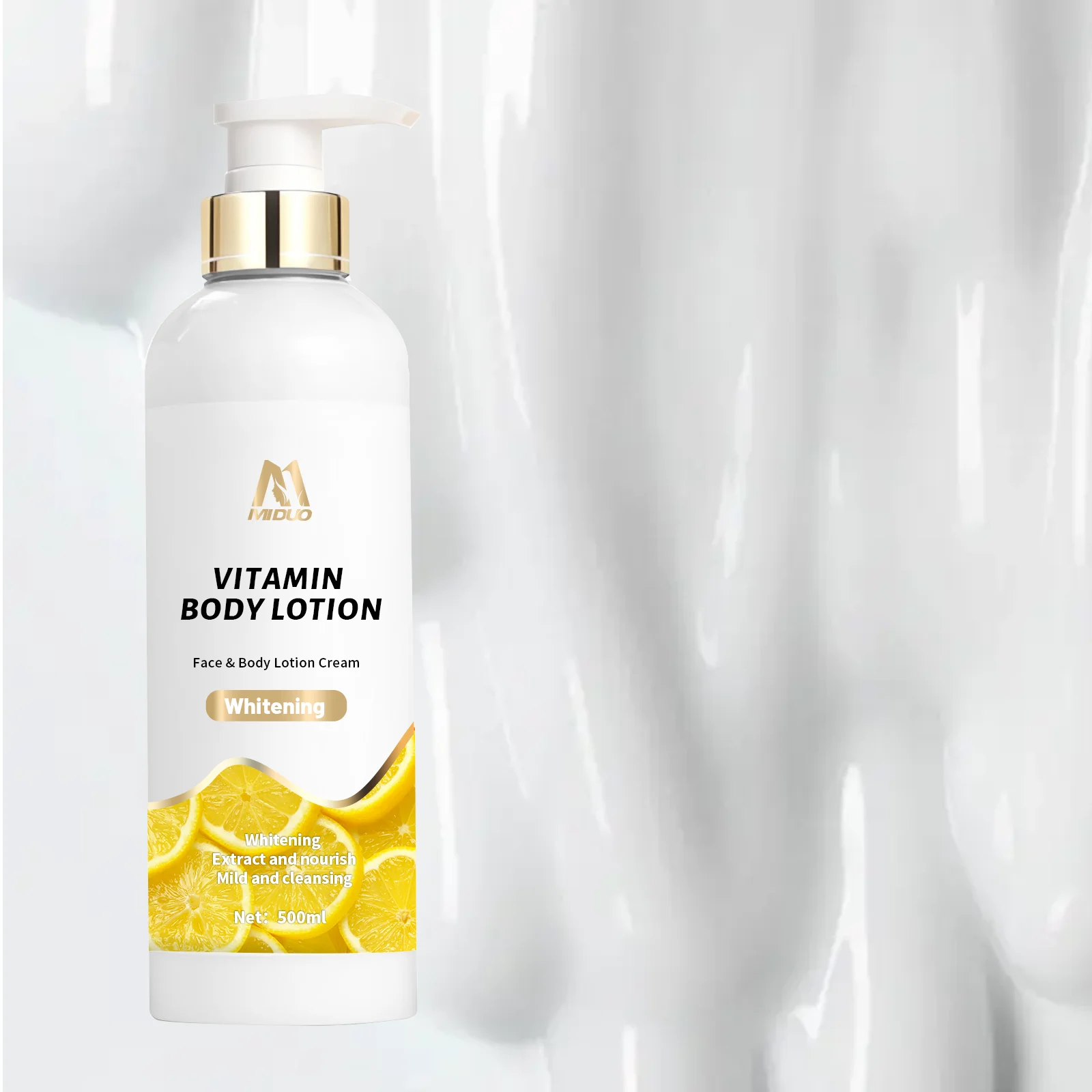 MIDUO OEM 500ML Philippino Herble Advance Tumeric Japanese Cherry Blossom Fair White Best Skin Lightening Vitamine C Body Lotion