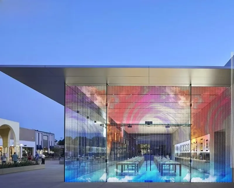 Film Transparent Window Glass P8 LED Display Easy Installation Flexible Indoor Advertising Screen SDK Led Wall Panel Indoor