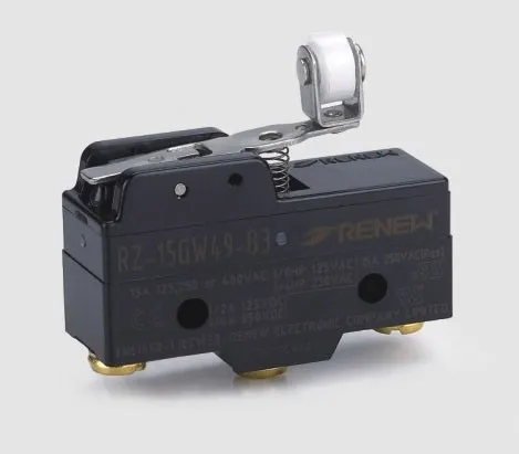 Базовый Микропереключатель с крестовым роликовым рычагом и коротким шарниром