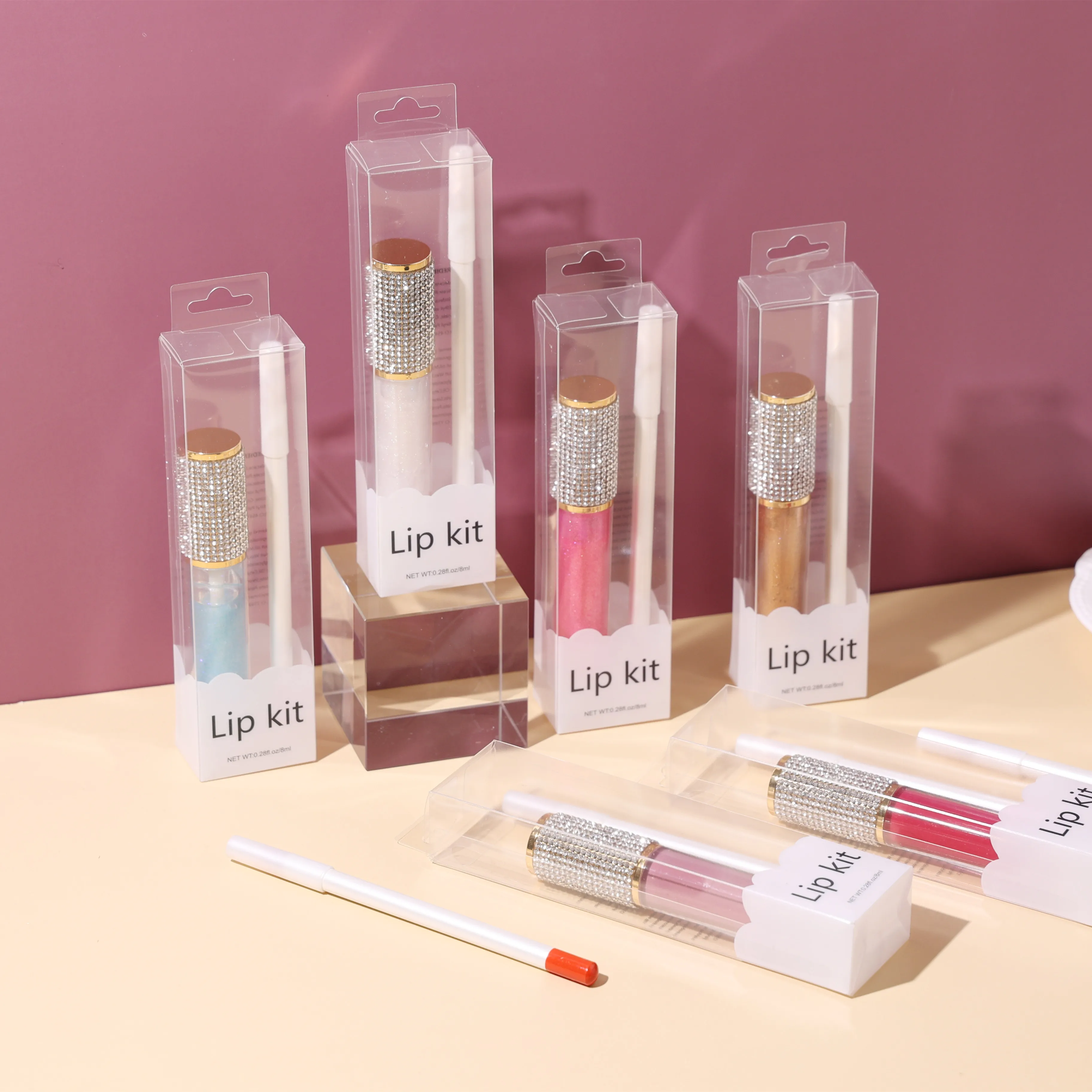 High Pigmented Vegan Cruelty Free Lipgloss Starter Kit Vendors Lip Liner and Lip Gloss Set