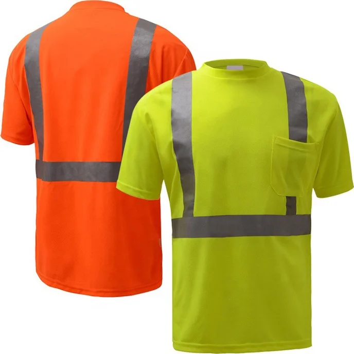 Safety T-Shirt High Visibility ENISO20471 Reflective Tape T-Shirt