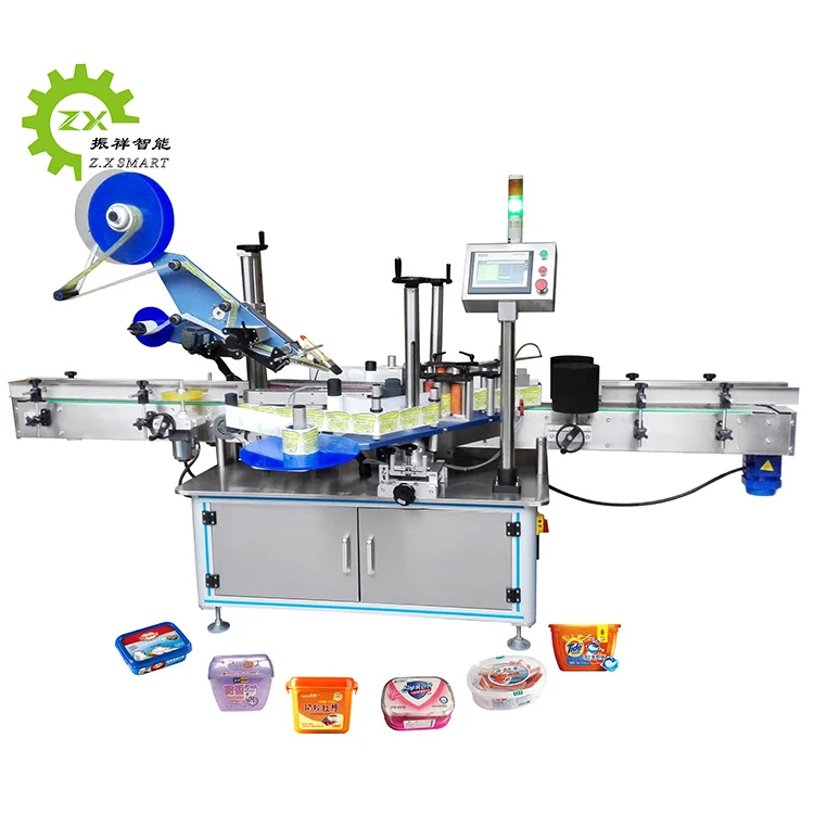 Automatic High Speed Universal Flat Can 3 Side Corner Linear Paste Labeling