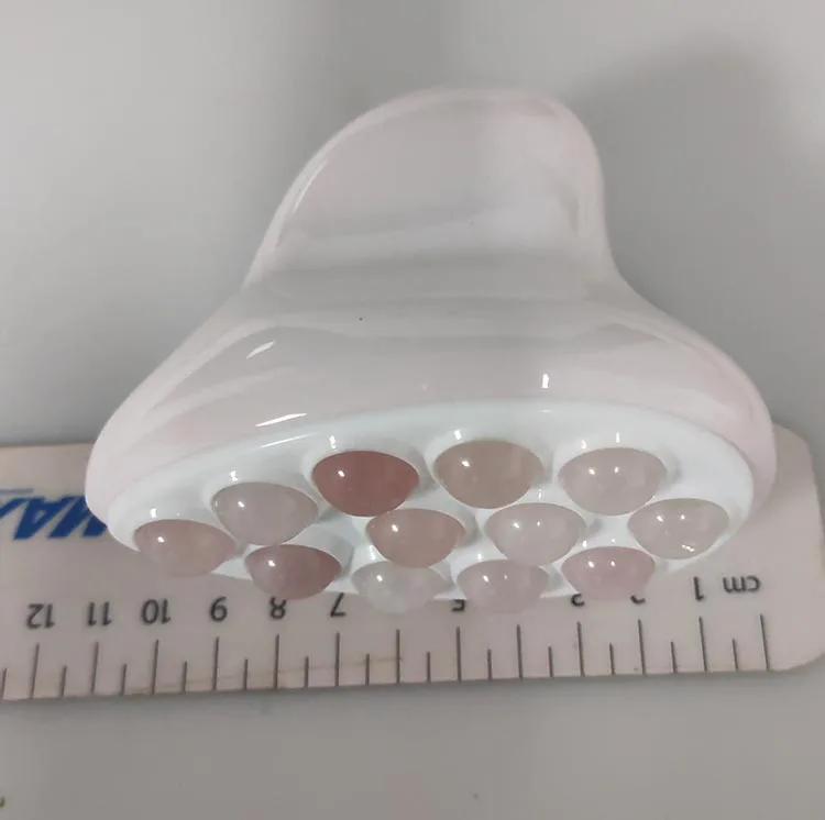 2025 New Design healthy care big gua sha jade roller bead Iron body massage tools for beauty facial spa shower