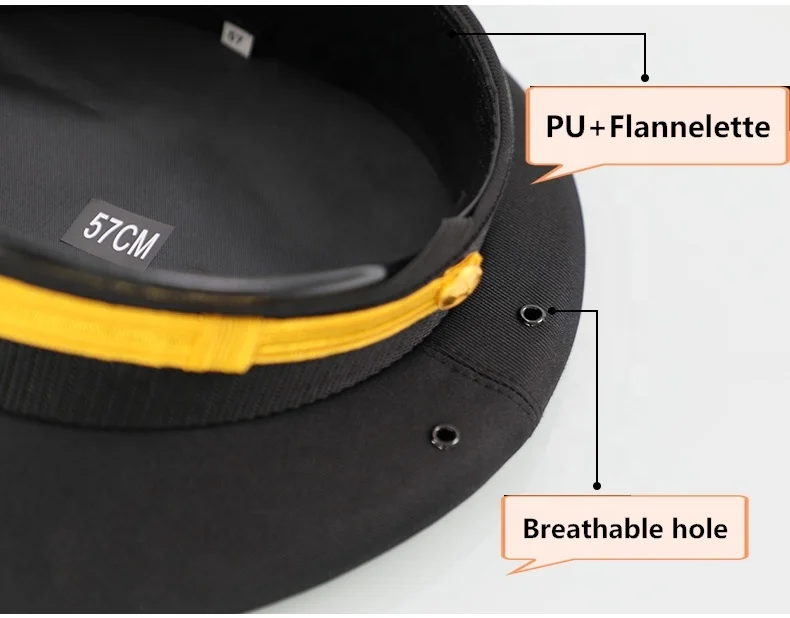 Customize Cap Badge Security Guard Uniform Dress Hats Officer Uniform Peaked Cap