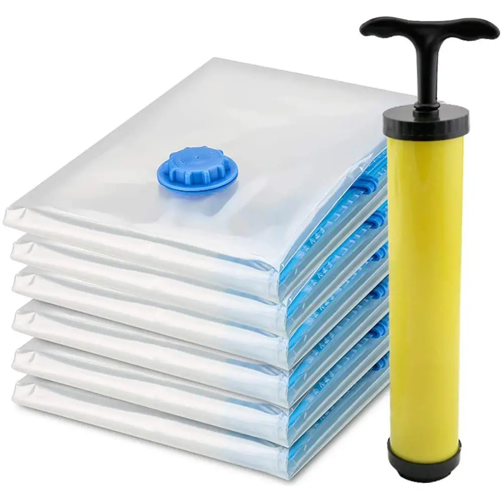 High quality saving 80% space vacuum compressed bag portable travel reusable vacuum storage bags