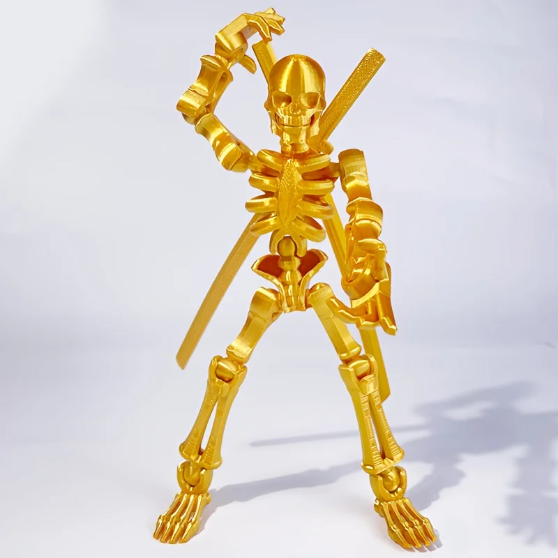 3D Printed Realistic Skull Model Vividly Colored Unisex Ornament for Festivals and Office Decorations