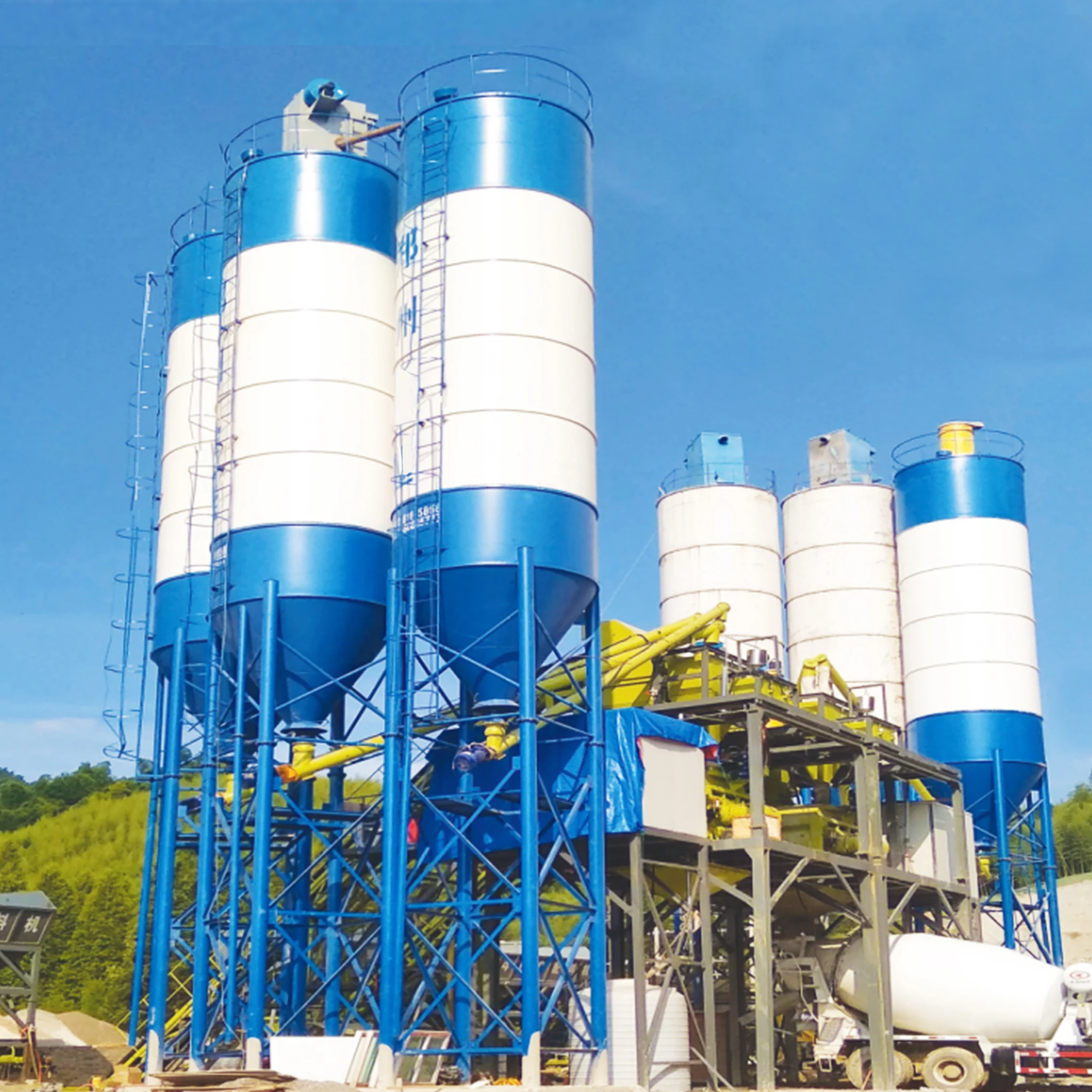 Compact concrete batching plant concrete mixing plant