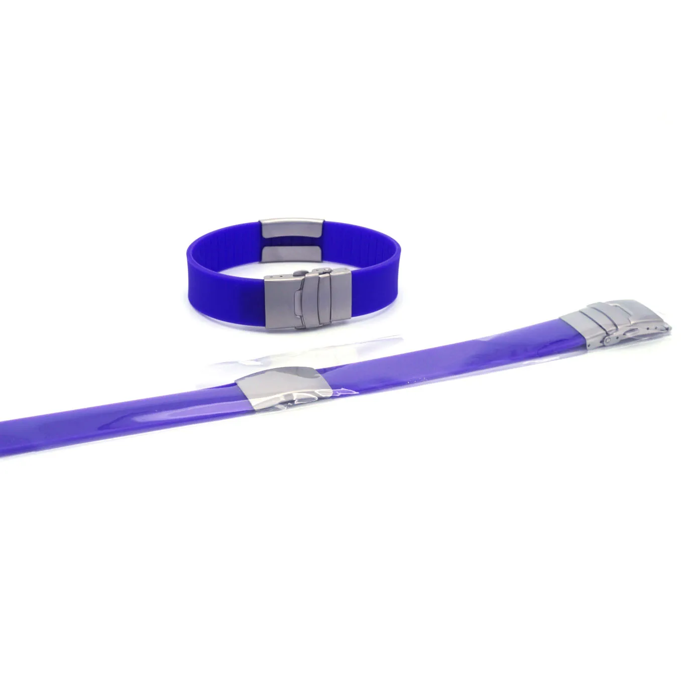 Cheap customized Personalized  bracelet custom silicone stainless steel  plate silicone bracelet