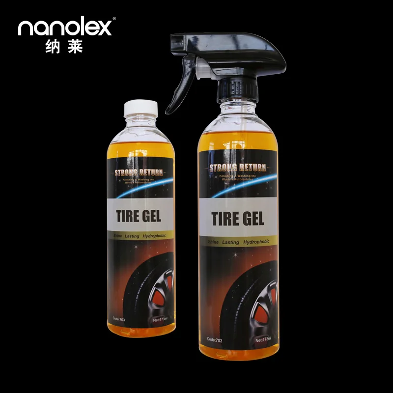 Nanolex 703 car care product wholesale price polish tire wheel wax silicone tire shine spray for car wash free samples