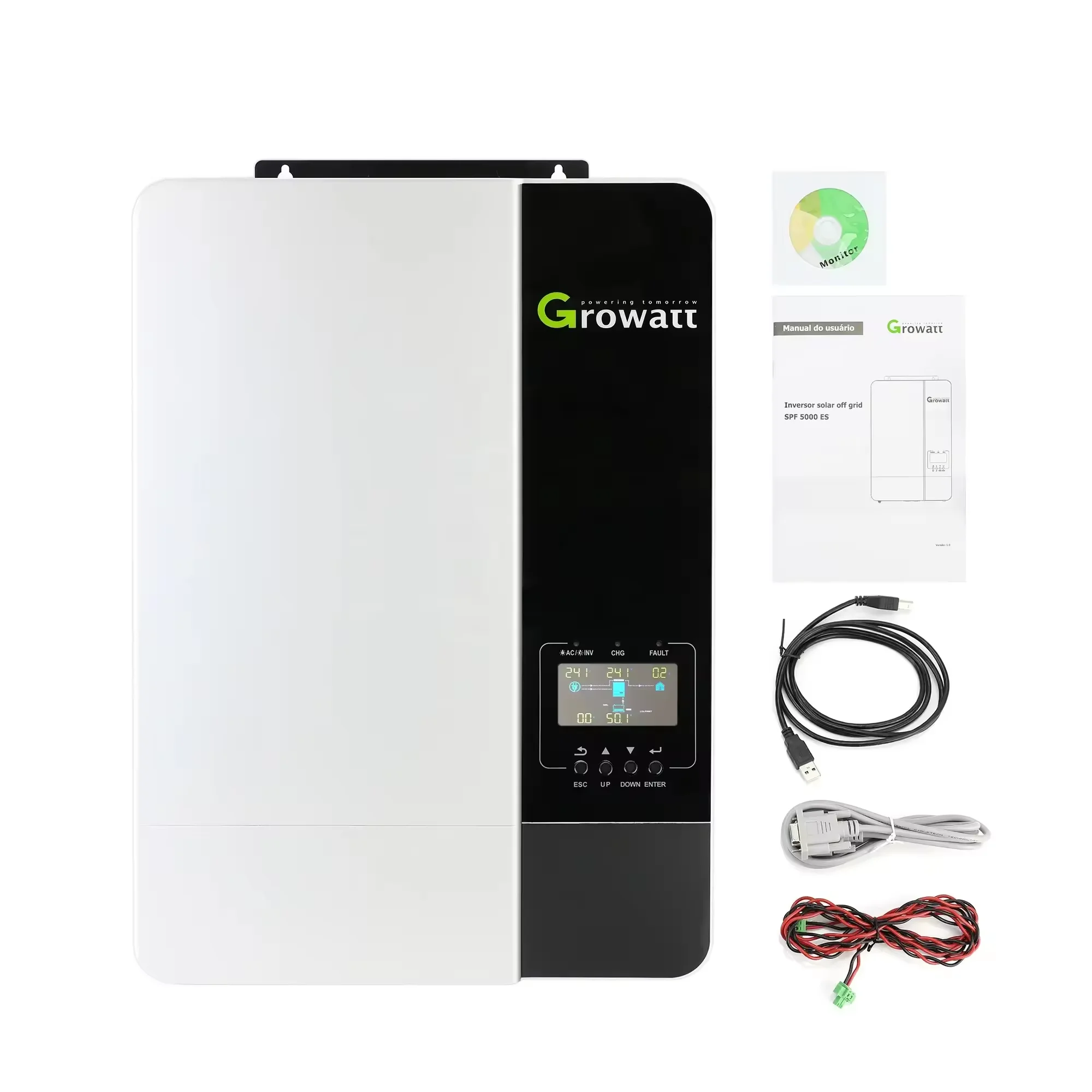 Распродажа солнечная система growatt SPF 5000 ES 5 кВт однофазный выключенный инвертор для домашней аккумуляторной батареи