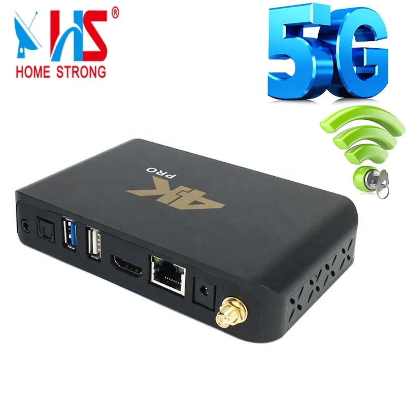 High Quality Smart IPTV TV Receiver 5G Dual-Band WiFi Android linux tv box