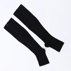 Open toe knee high stocking Compression Socks with zipper