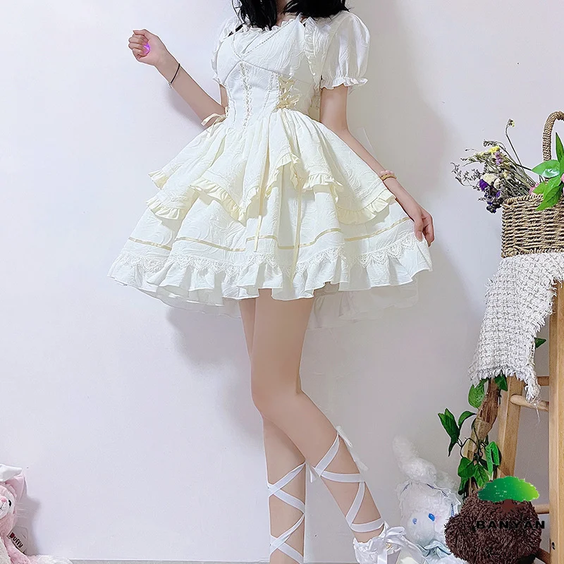 Original Design Lolita Style Seine Dark Gothic Doll Use Sweet Elegant Fashion Sexy Vestidos Women Lolita Adult Dress