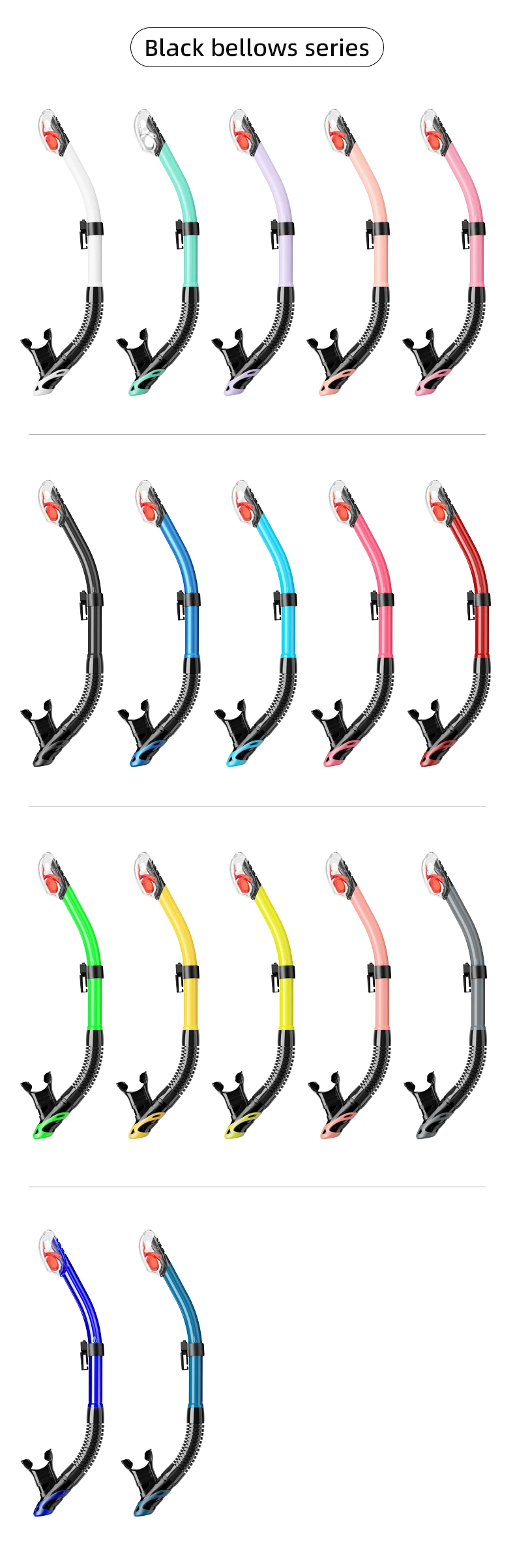 Hot-selling water sports swimming goggles factory outlet and high repurchase rate full dry diving snorkel for adults