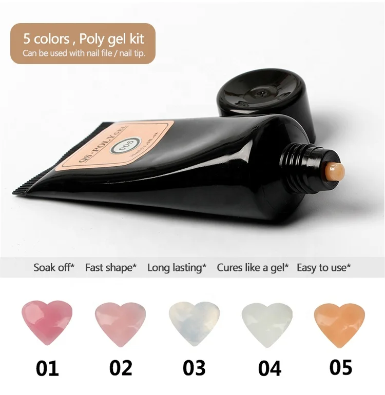 Nail Painting Hot Selling Super Pretty one set with pen uv lamp decoration pearl long lasting poly gel kit uv curing gel