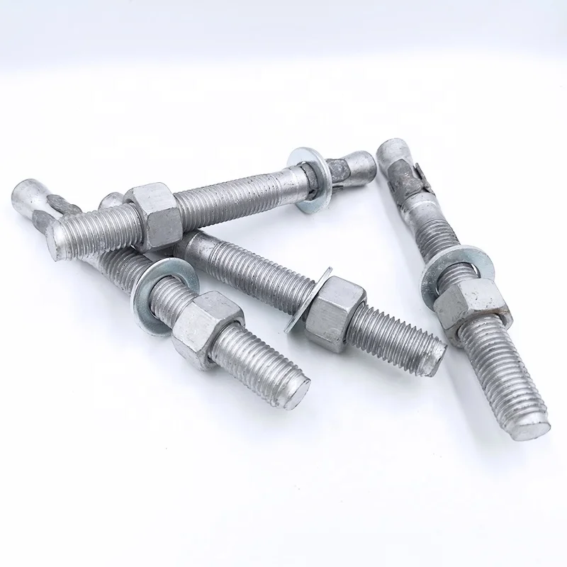 H.D.G Carbon Steel Wedge Anchor Hot Dipped Galvanized Expansion Anchor Bolt Dyna Bolt