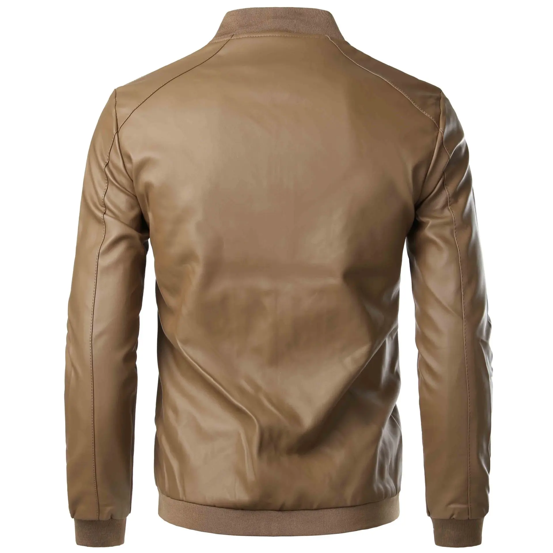 Design puffer sheepskin coats genuine motorbike motorcycle leather jacket
